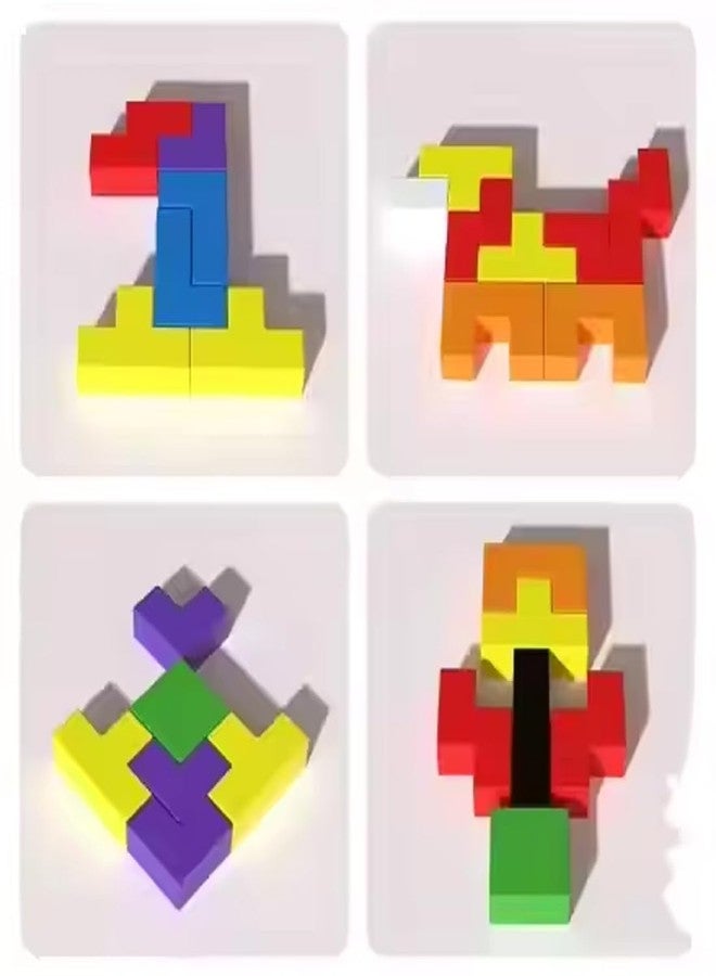 توب هافين لعبة الذكاء TOPHAVEN، لعبة مكعبات خشبية، لعبة ألغاز لتنمية الذكاء، لعبة مطابقة الأشكال الخشبية، مكعبات مربعة ملونة، ألعاب ألغاز الأرقام والحروف الأبجدية - Image 5